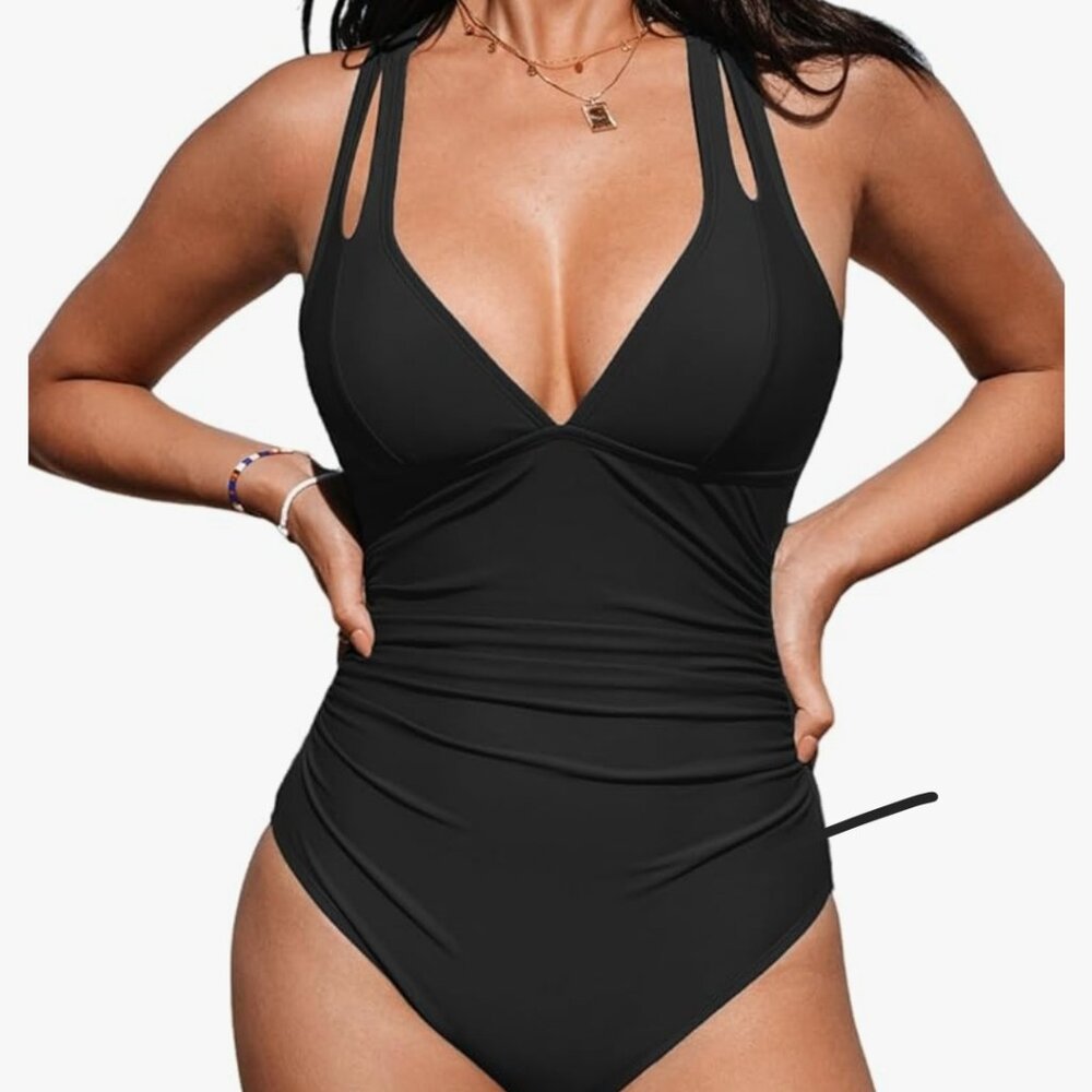 Black cupshe swimsuits with Tummy Control
